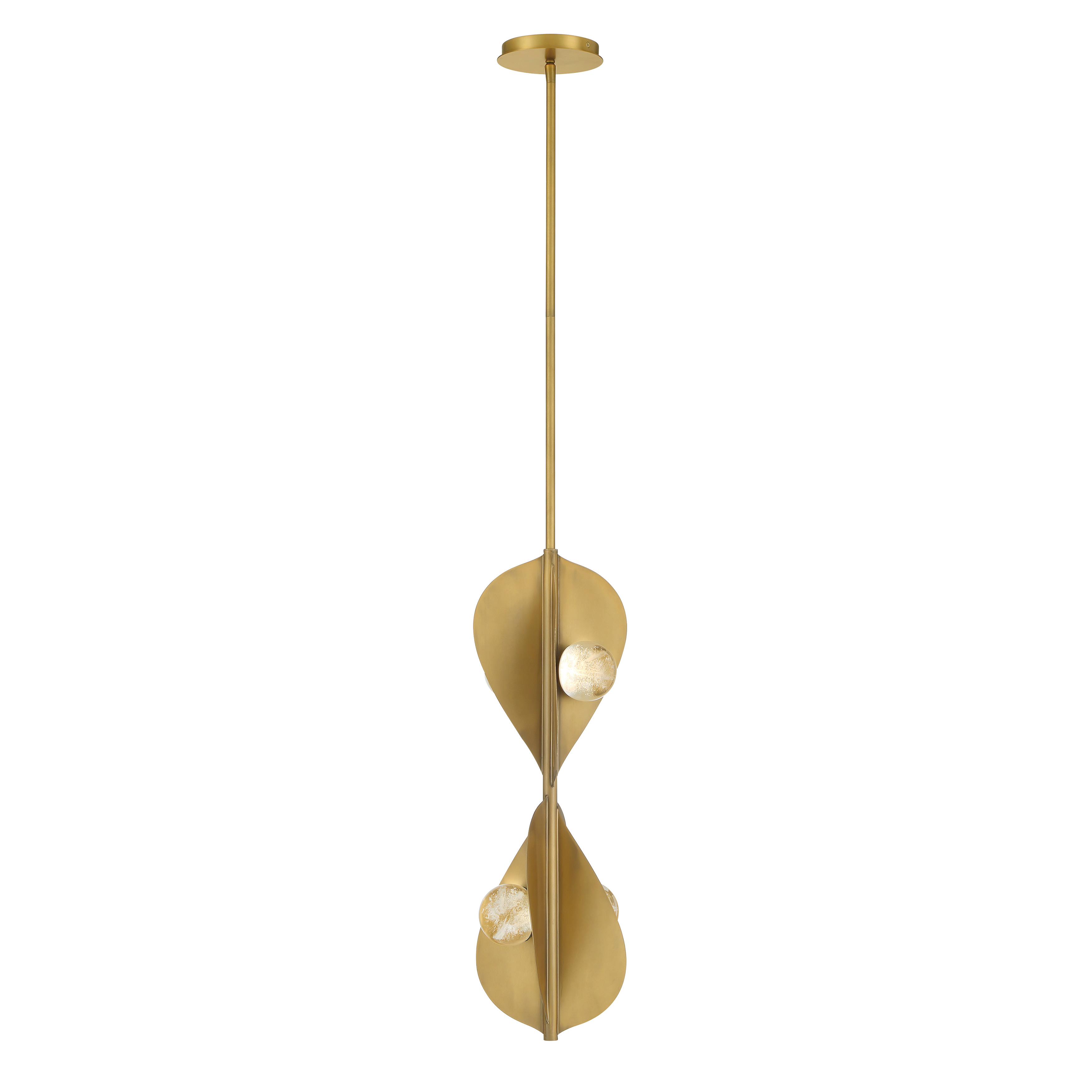 The Pod pendant combines contemporary styling with artisanal glass craftsmanship. Its compact 8.25" diameter makes it ideal for smaller spaces or clustered installations, while the textured cloud glass diffuses 3000 lumens of warm LED light beautifully. - alternate view