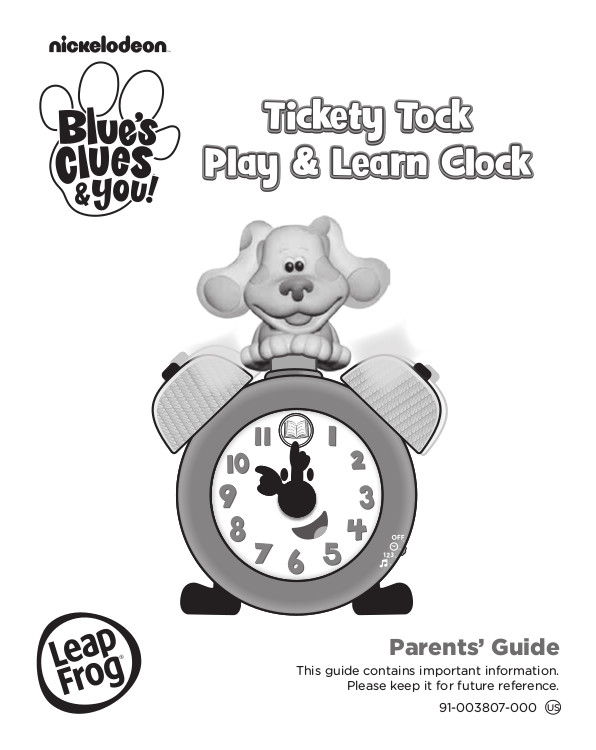 Download LeapFrog Blues Clues and You! Tickety Tock Play and Learn Clock - Walmart.com - Walmart.com