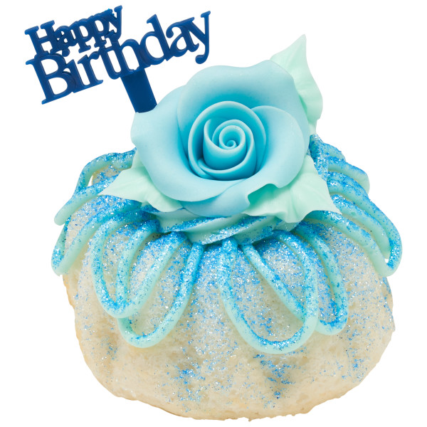 Light Blue 1.5" Rose SugarSoft® Premium Edible Decorations