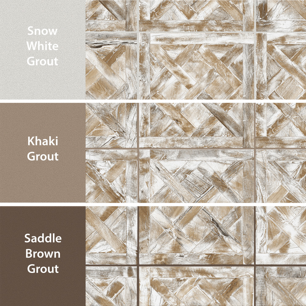 Sample – Kings Forest Lattice White Ceramic Floor and Wall Tile