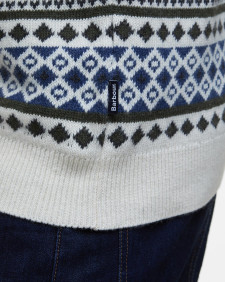 Maglione girocollo Easdale Fair Isle Whisper White