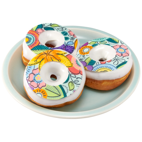 PhotoCake® Premium Edible Sheets, 3" Donuts PhotoCake® Edible Paper