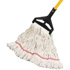 Hillyard, High Performance Blend Looped-End Wet Mop Head with 1.25" Headband, Large, Natural