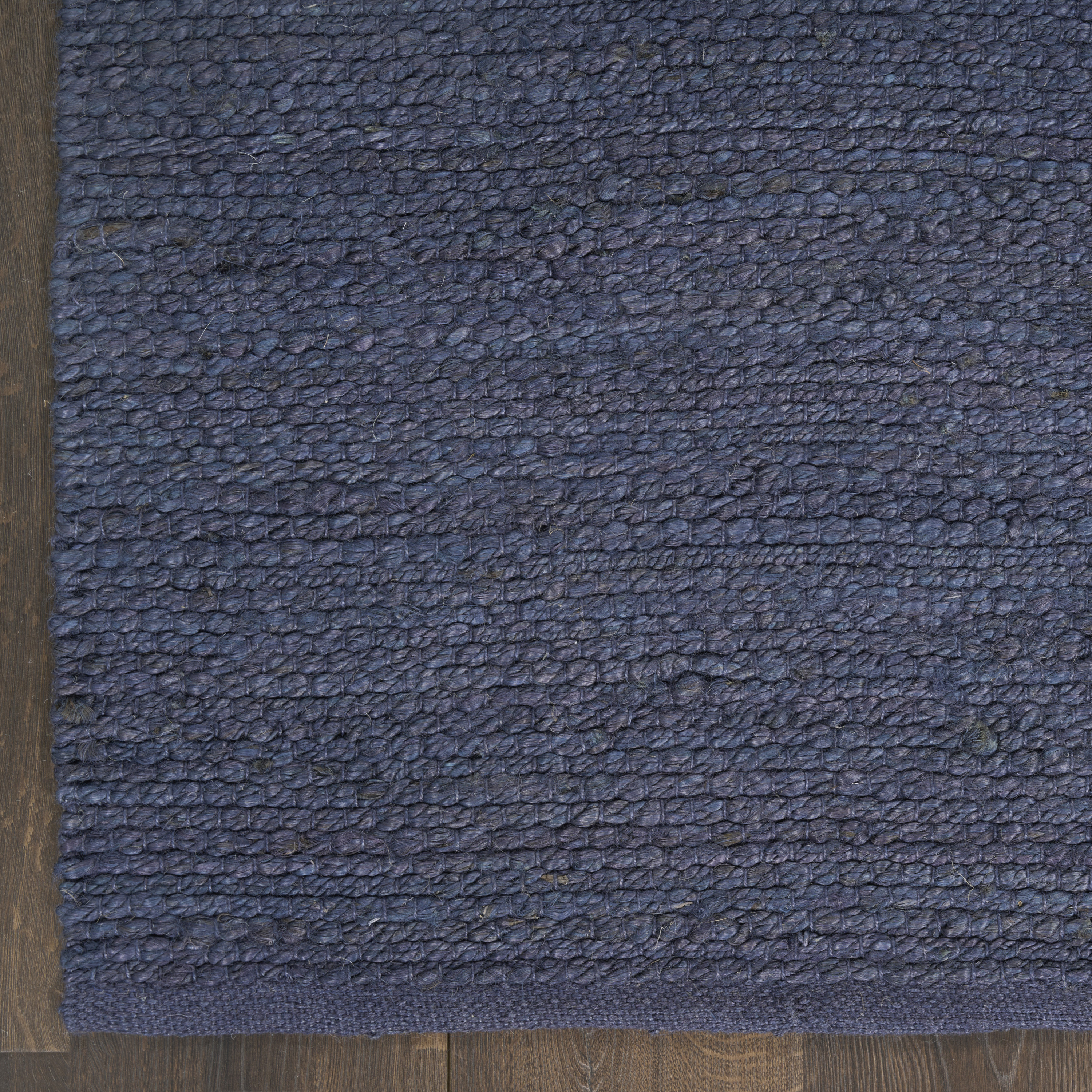 Nourison Natural Jute 3' x 5' Navy Farmhouse Indoor Rug