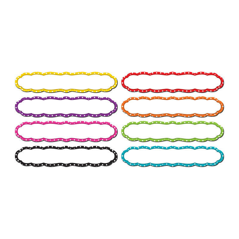 Large Polka Dots Labels Magnetic Accents, Pack of 8