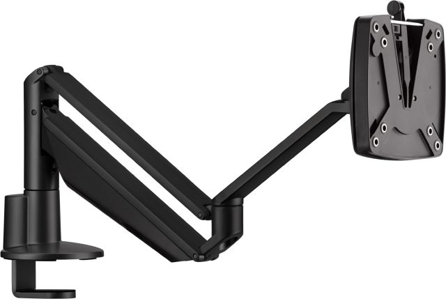 Novus CLU II is designed with a taller, longer profile to elevate a larger monitor into a comfortable viewing position.