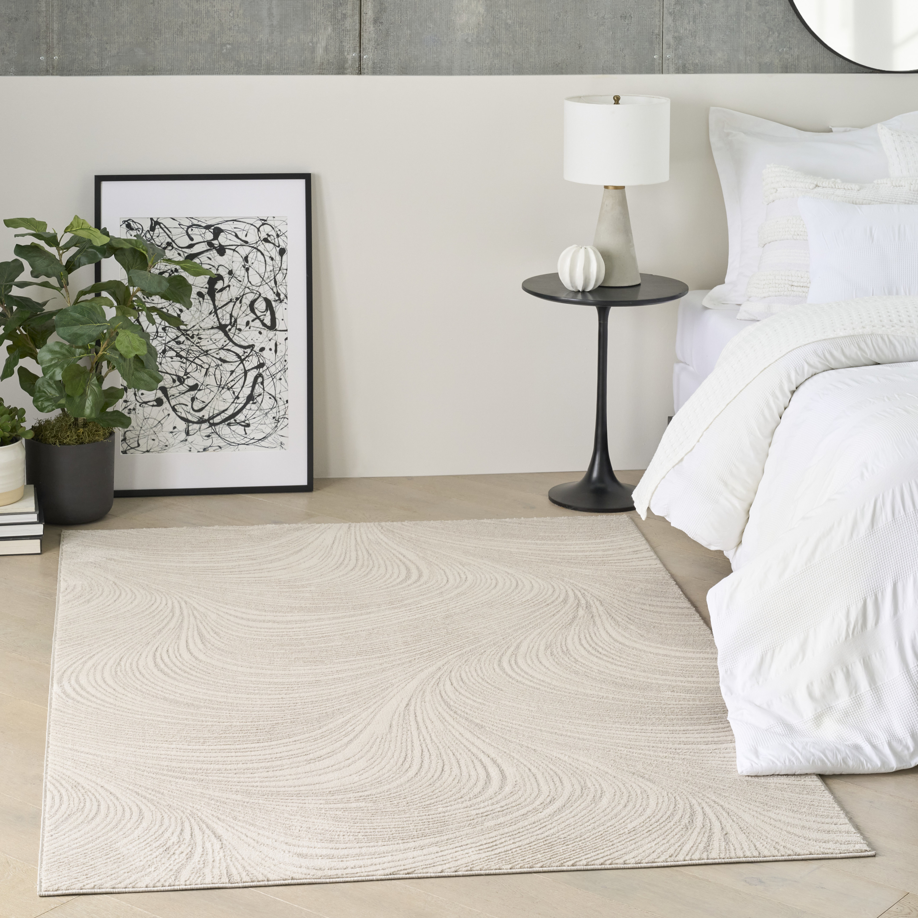 DKNY Central Park West 3'11" x 5'11" Beige Modern Indoor Rug