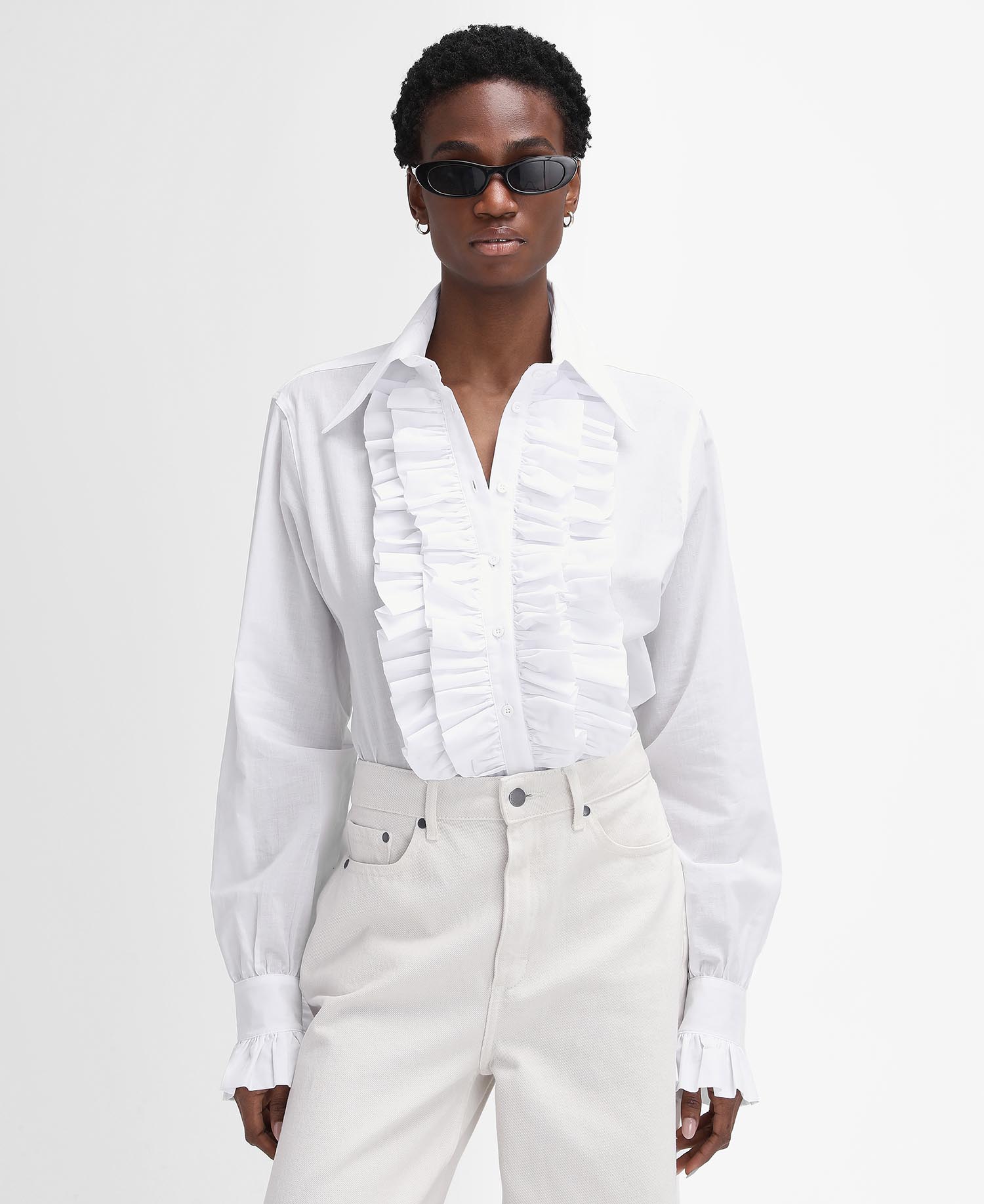 Barbour The Edit by Alexa Maximillian Ruffled Long-Sleeved Shirt image number 0