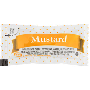 PPI Single Serve Mustard, 4.5 gr. Packets (Pack of 200) image