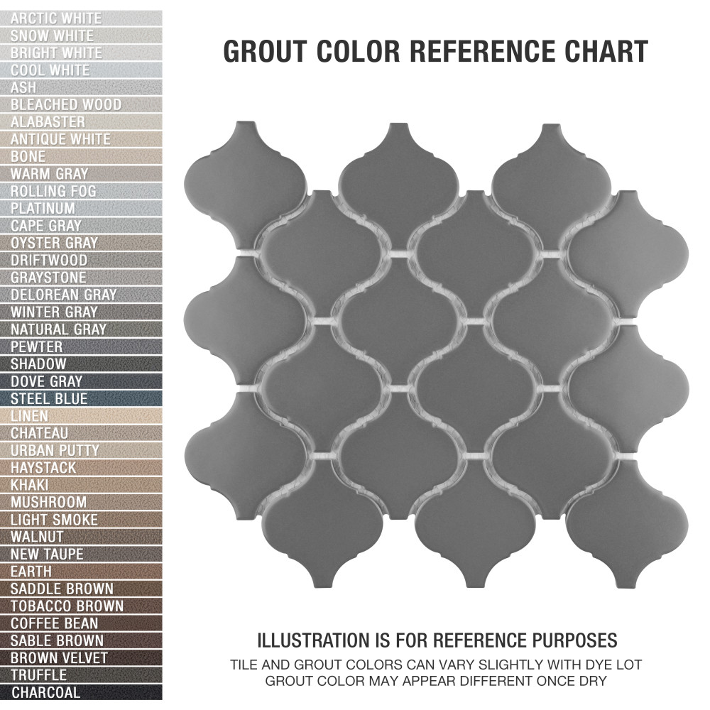 Sample – Metro Lantern Matte Dark Grey Porcelain Mosaic Tile