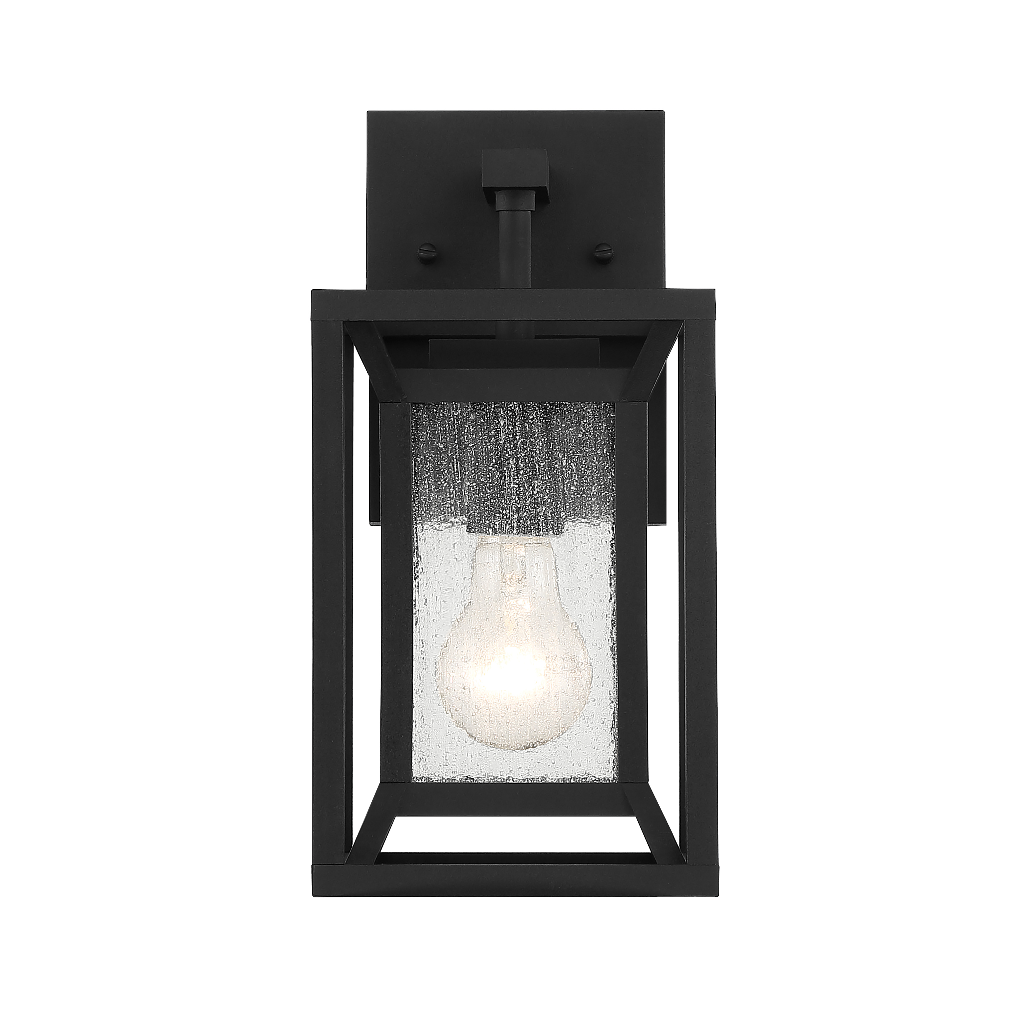 1 Light Wall Mount in Sand Coal with Clear Seeded Glass - alternate view