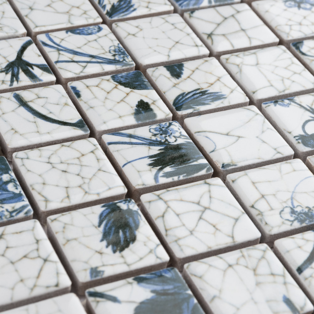 Sample – Strawberry Fields Porcelain Mosaic Tile