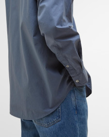 Camicia oversize in popeline tinto in capo 