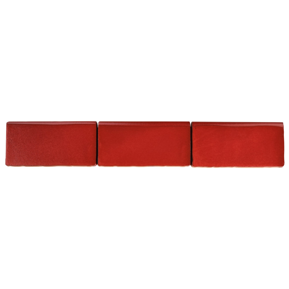 Antic Special Bullnose Red Moon 3 in. x 6 in. Ceramic Wall Trim