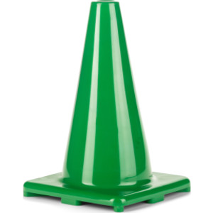 Hi-Visibility Flexible Vinyl Cone, Weighted, 12", Green
