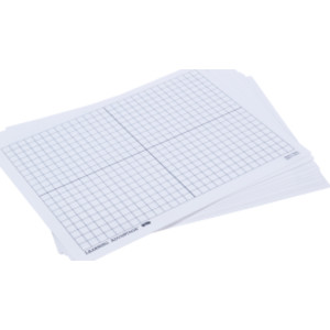 X-Y Axis Dry Erase Grid Boards - Set of 10