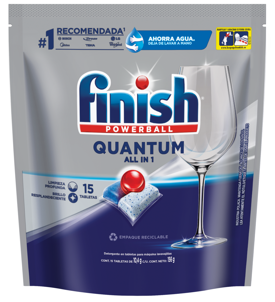Detergente en 15 Tabletas Quantum All-In-One | Finish® Argentina