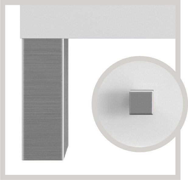 Part: Chicago Knobs and Legs Set for V48" in Brushed Nickel