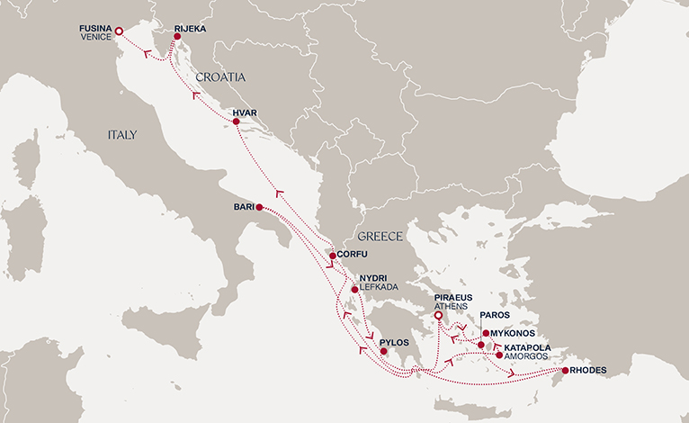 Itinerary map