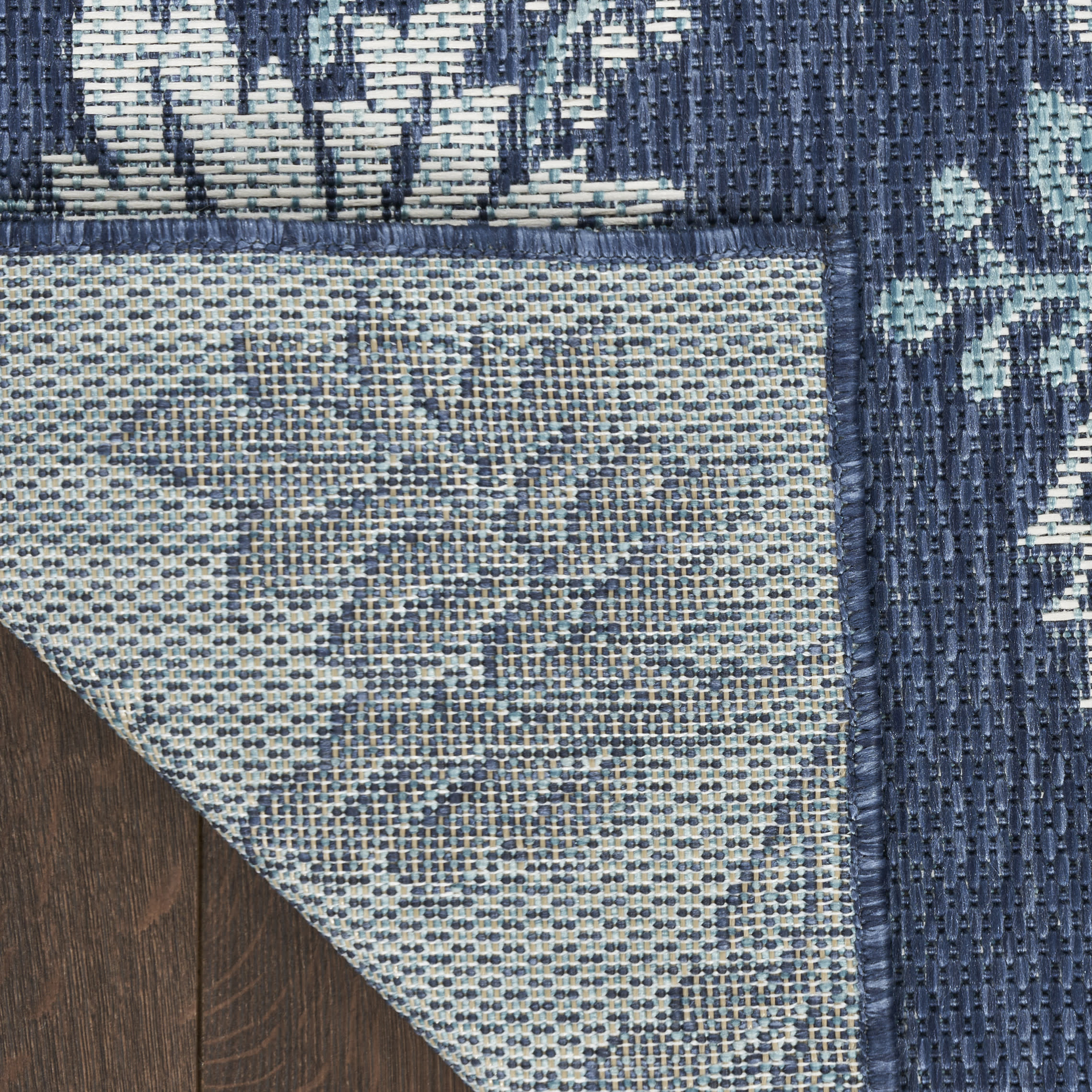 Nourison Garden Oasis 4' x 6' Navy Tropical Rug