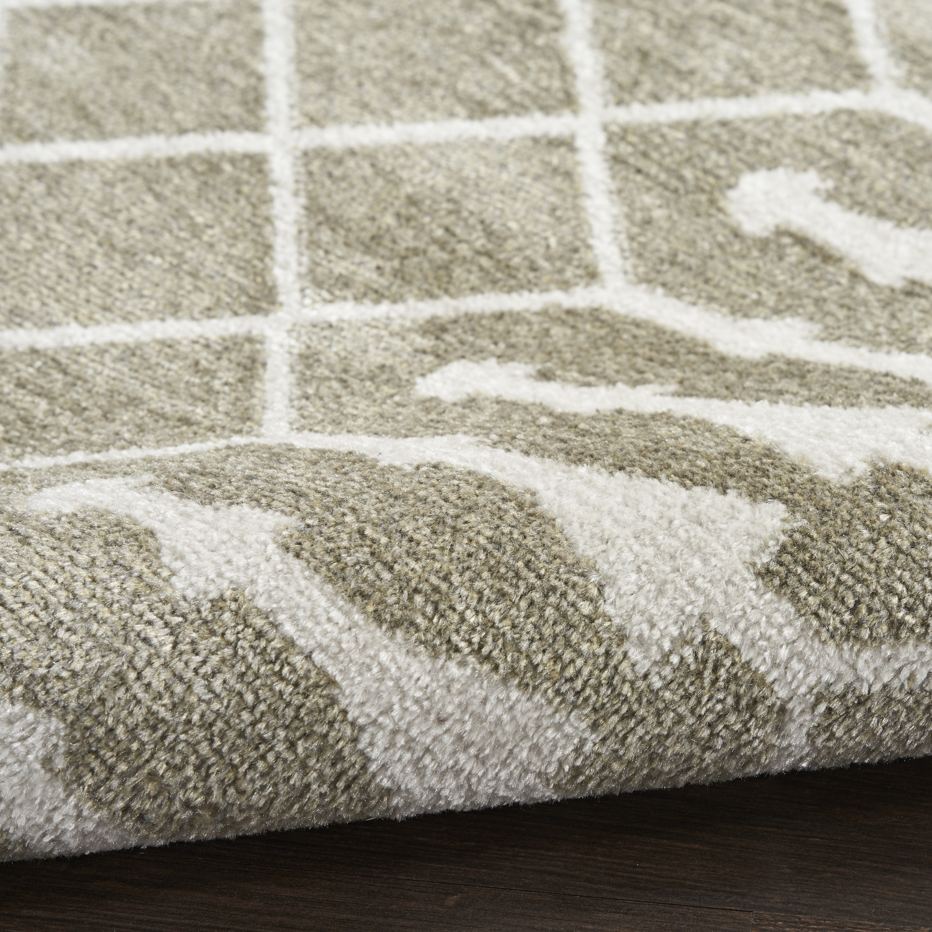 Nourison Astra Machine Washable 2' x 6' Sage Bohemian Indoor Rug