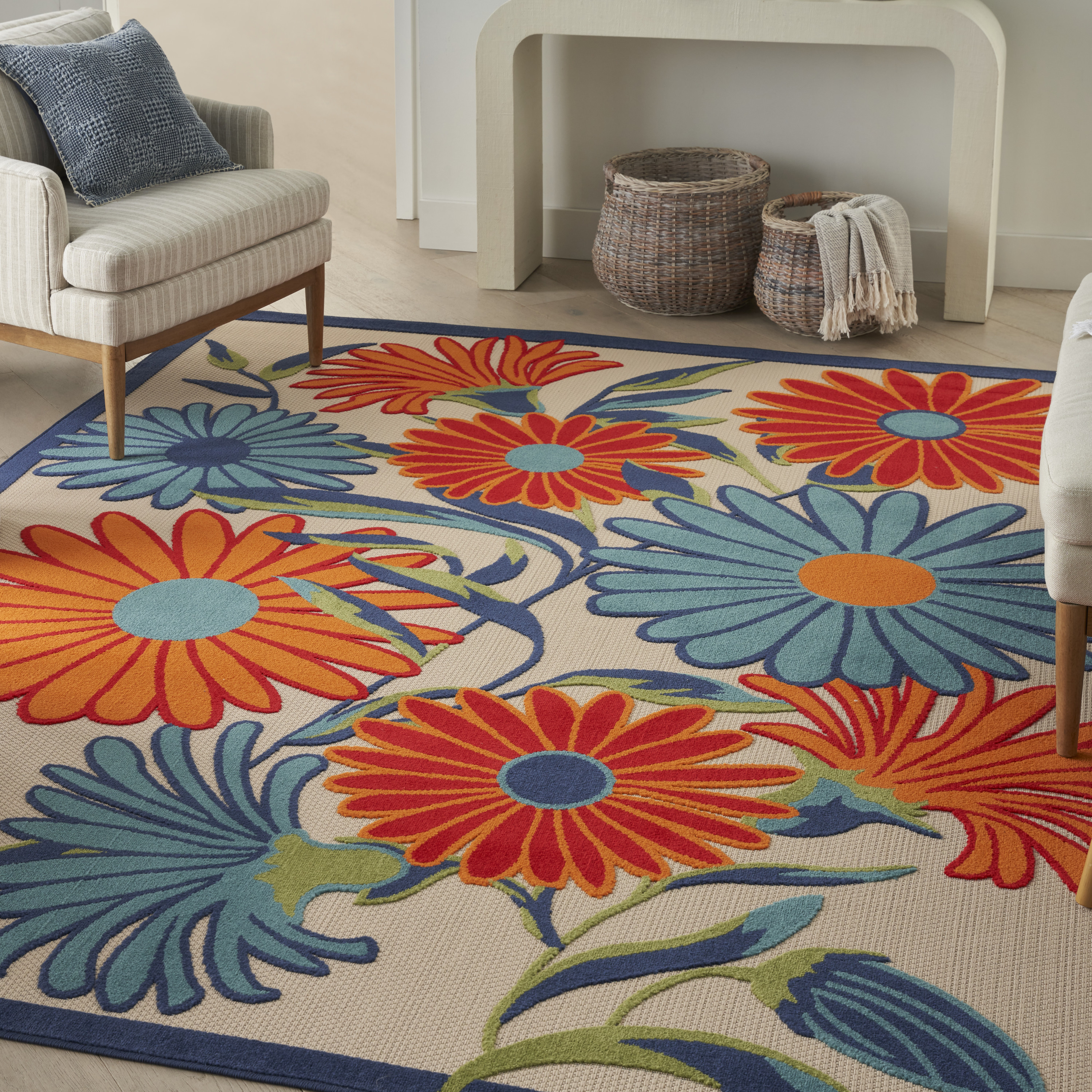 Nourison Aloha 7' x 10' Multicolor Contemporary Rug