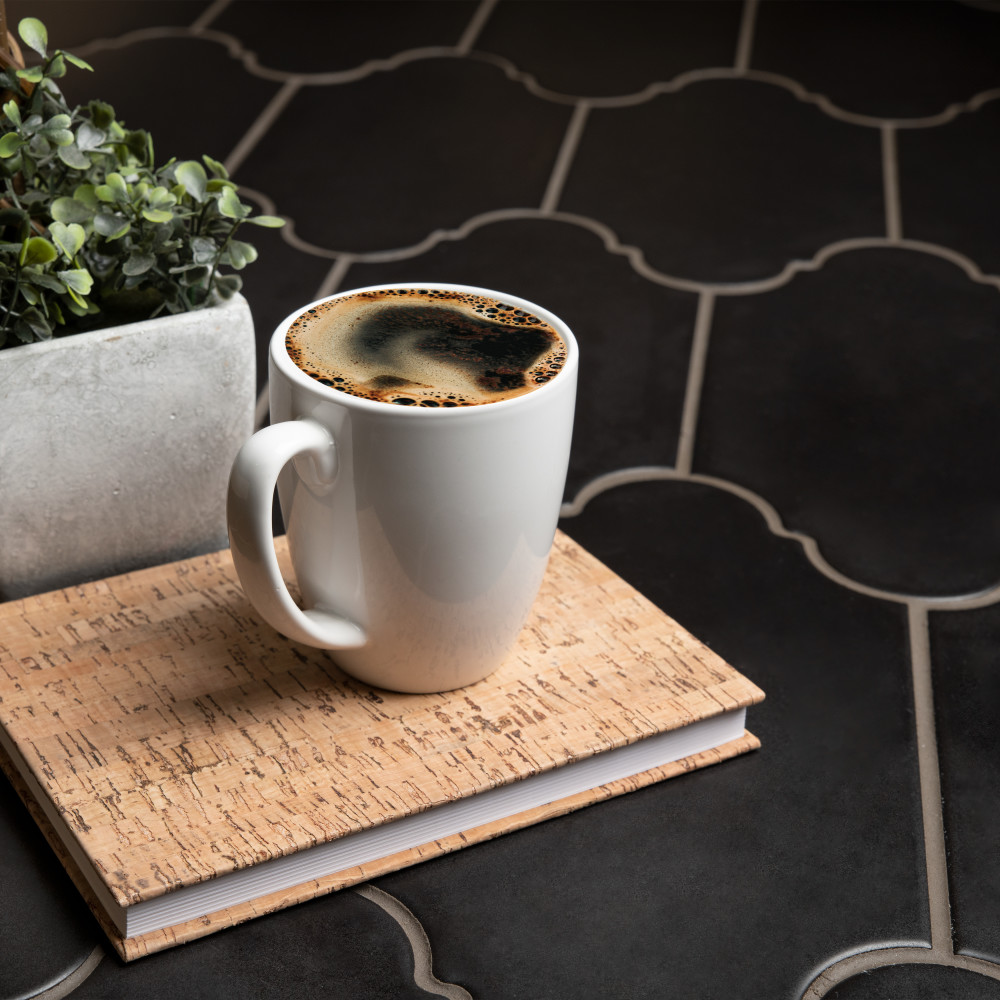 Textile Basic Provenzal Black 6-1/4 in. x 12-3/4 in. Porcelain Floor and Wall Tile