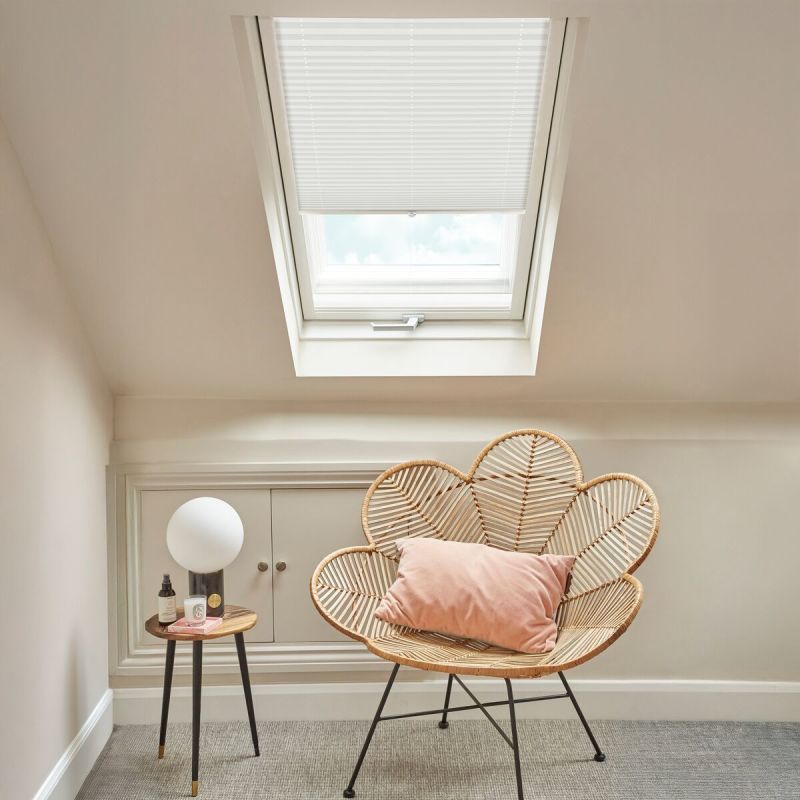 Mini Stripe White Pleated Blind