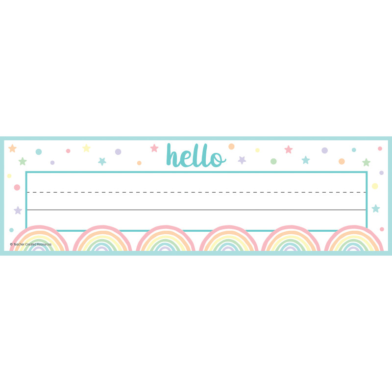 Pastel Pop Flat Name Plates, Pack of 36
