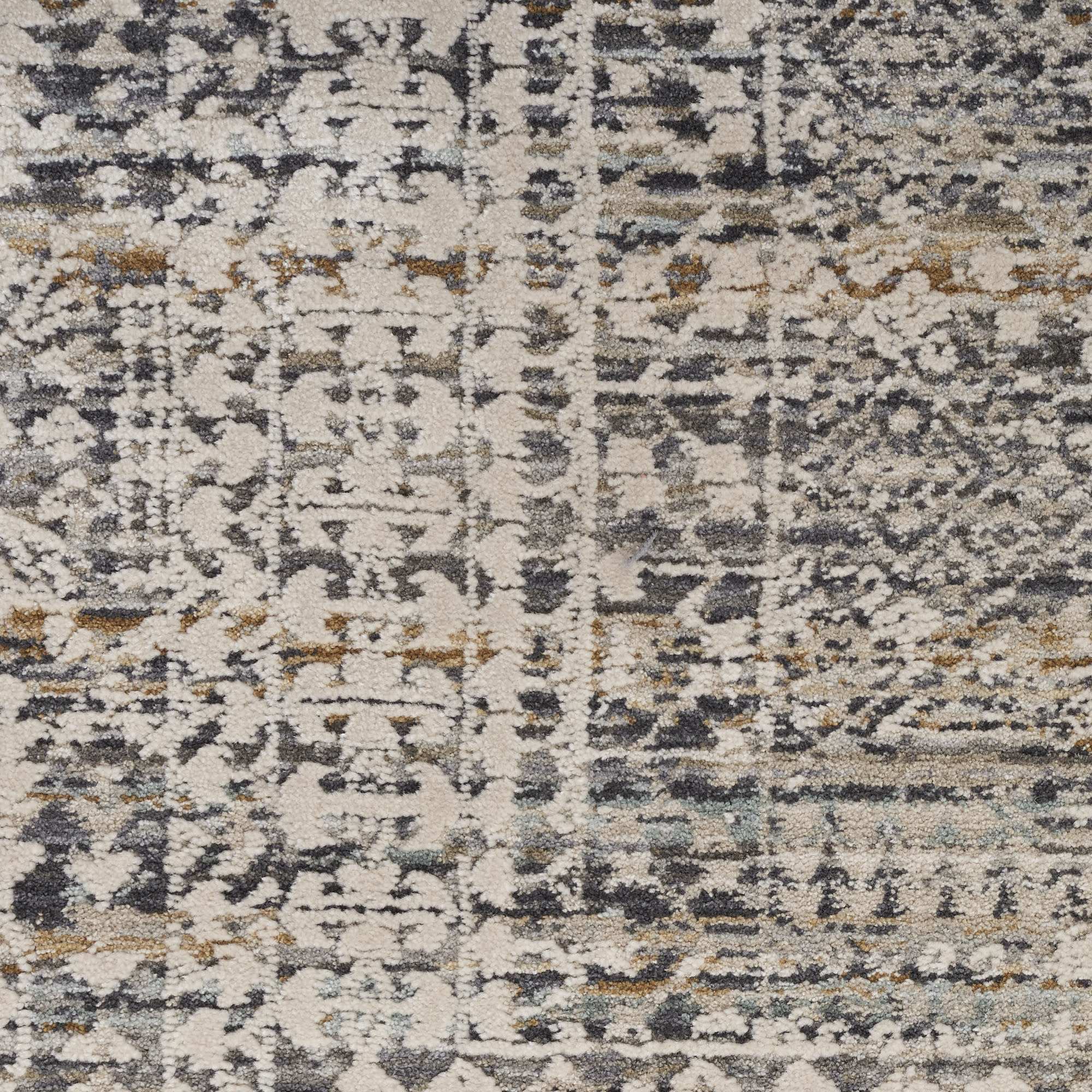 Nourison Lynx 2'3" x 12' Ivory Slate Vintage Indoor Rug