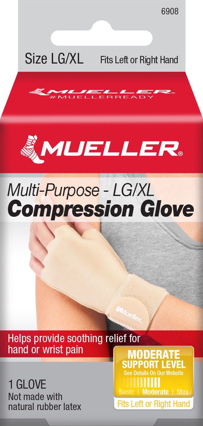Mueller Sports Medicine GLOVE, COMPRESSION SINGLE BGE LG/XLG