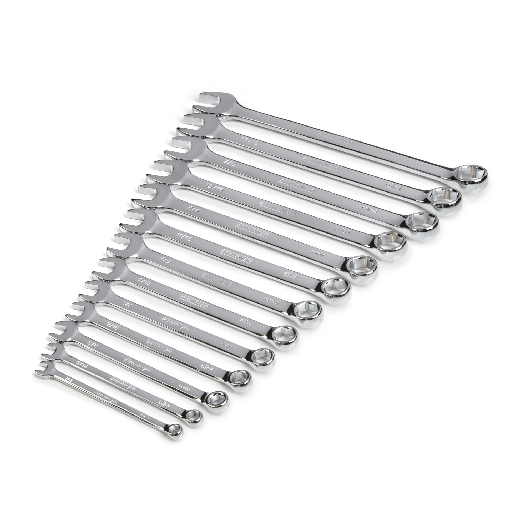 Steelman Pro 13 Stück SAE 6-Punkt Kombination Schraubenschlüssel Set 78348 - Bild 1 von 6