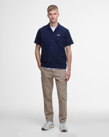 Checkerboard Short-Sleeved Shirt Midnight Blue