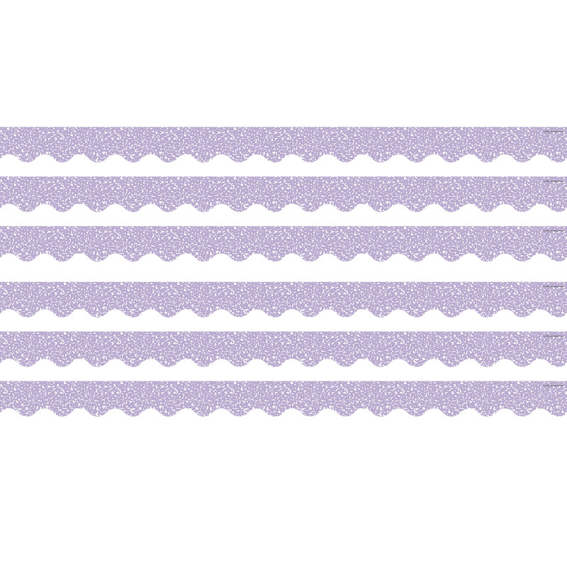 Composition Purple Scalloped Border Trim, 35 Feet Per Pack, 6 Packs