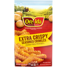 Ore-Ida Extra Crispy Seasoned Crinkles French Fried Potatoes, 26 oz Bag