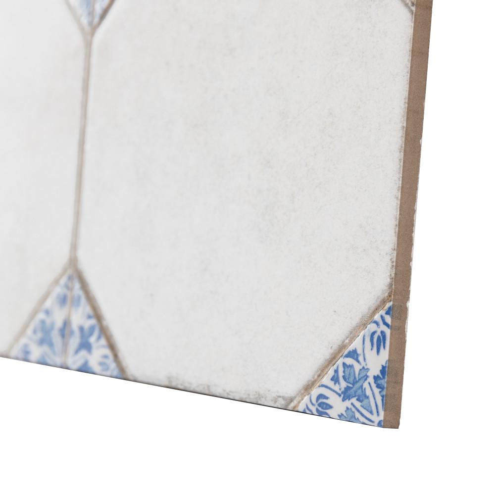 Englishtown Blue 12-7/8 in. x 12-7/8 in. Porcelain Floor and Wall Tile
