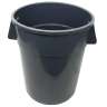 Impact, Gator® Plus, 55gal, Plastic, Gray, Round, Receptacle