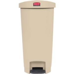 Rubbermaid Commercial, Streamline, Step-On, 13 gal, Resin, Beige, Rectangle, Receptacle