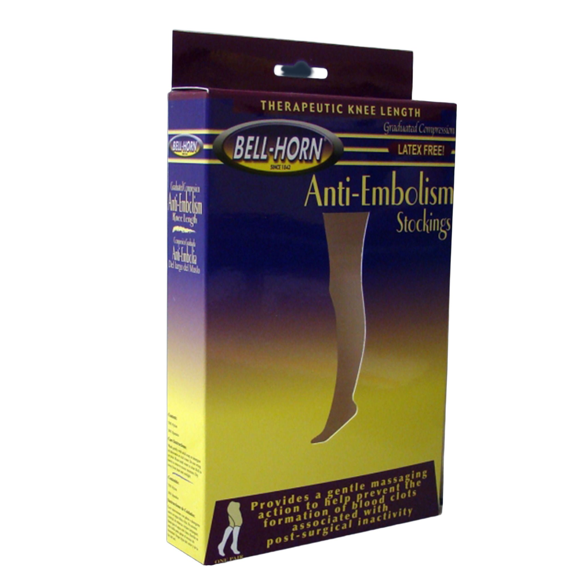 Bell-Horn® Knee Length Anti-Embolism Stockings, Large, Beige
