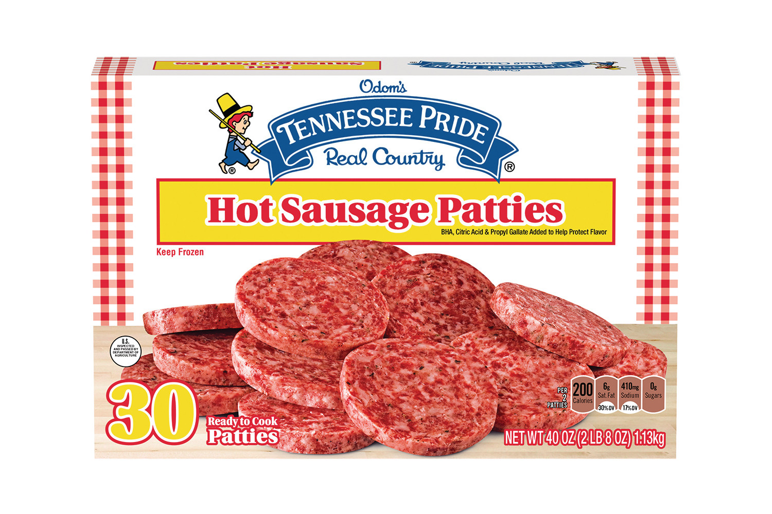 ODOMS TENNESSEE PRIDE Hot Sausage Patties Conagra Foodservice