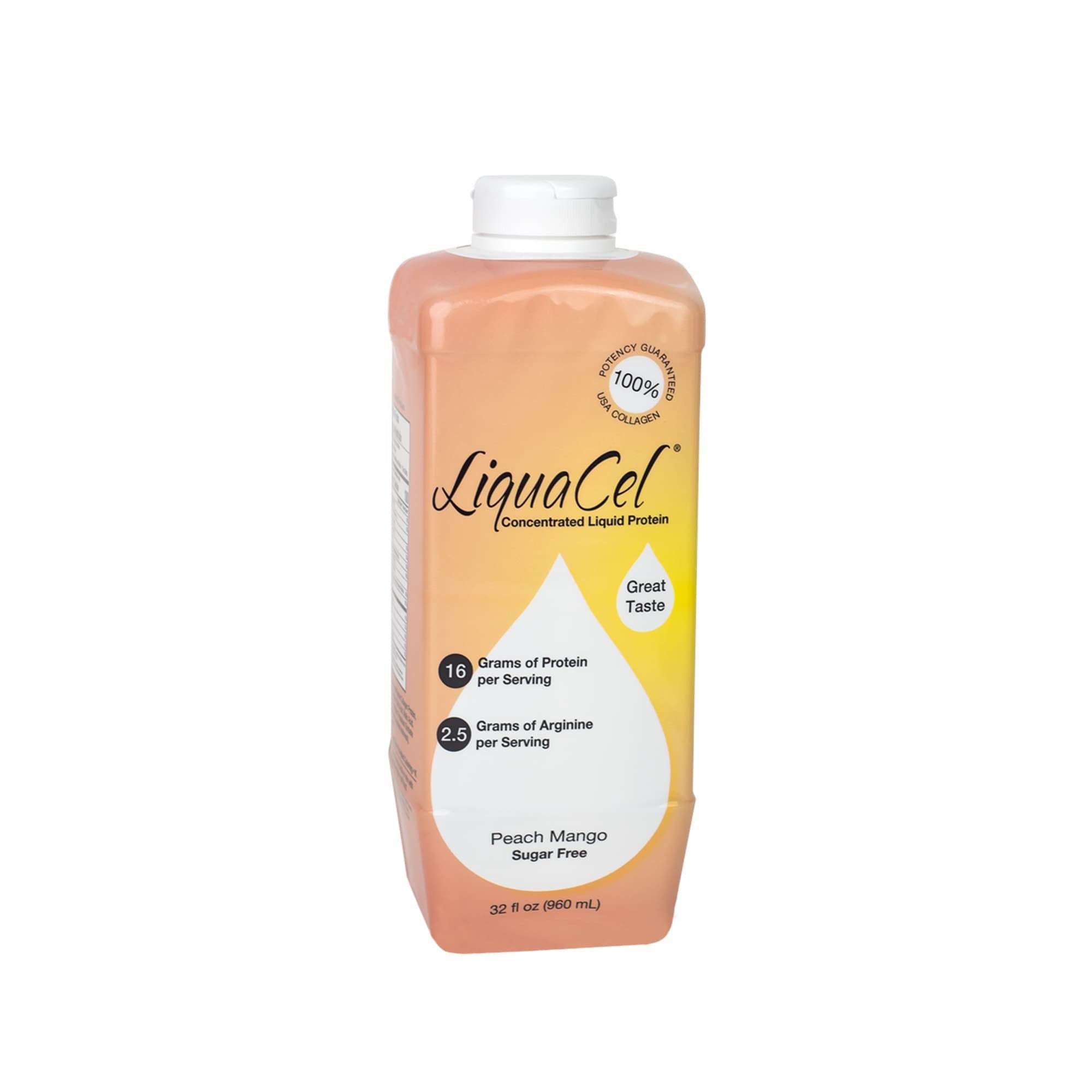 LiquaCel® Peach Mango Concentrated Liquid Protein, 32-ounce bottle