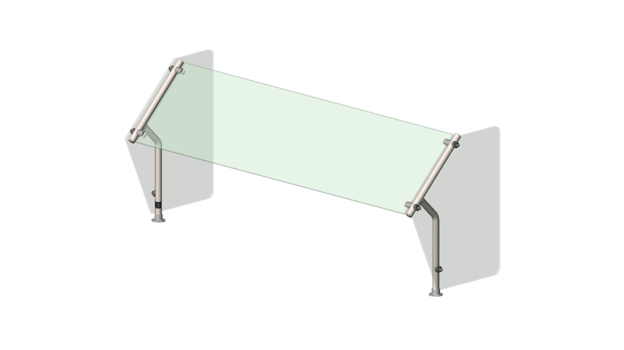 73.5-inch-wide Single-Sided NSF Contemporary Buffet Breath Guard 5-Well/Pan