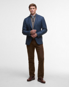 Blazer con motivo a spina di pesce Firth Moons Navy