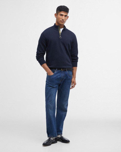 Cotton Half-Zip Jumper Classic Navy