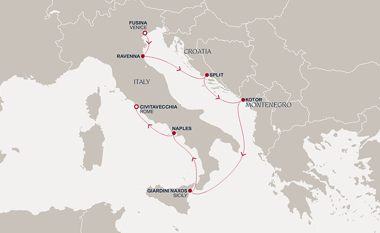 Itinerary map