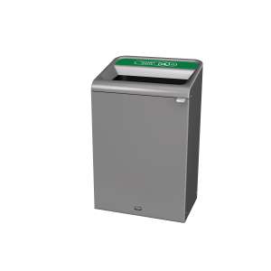 Rubbermaid Commercial, Configure™, Compost, 33 gal, Metal, Gray, Rectangle, Receptacle