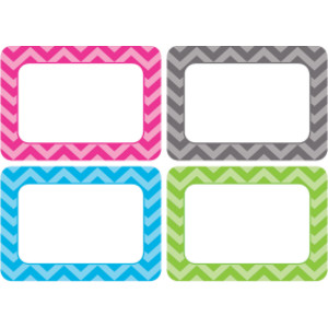 Chevron Name Tags, Multi Pack, Pack of 36