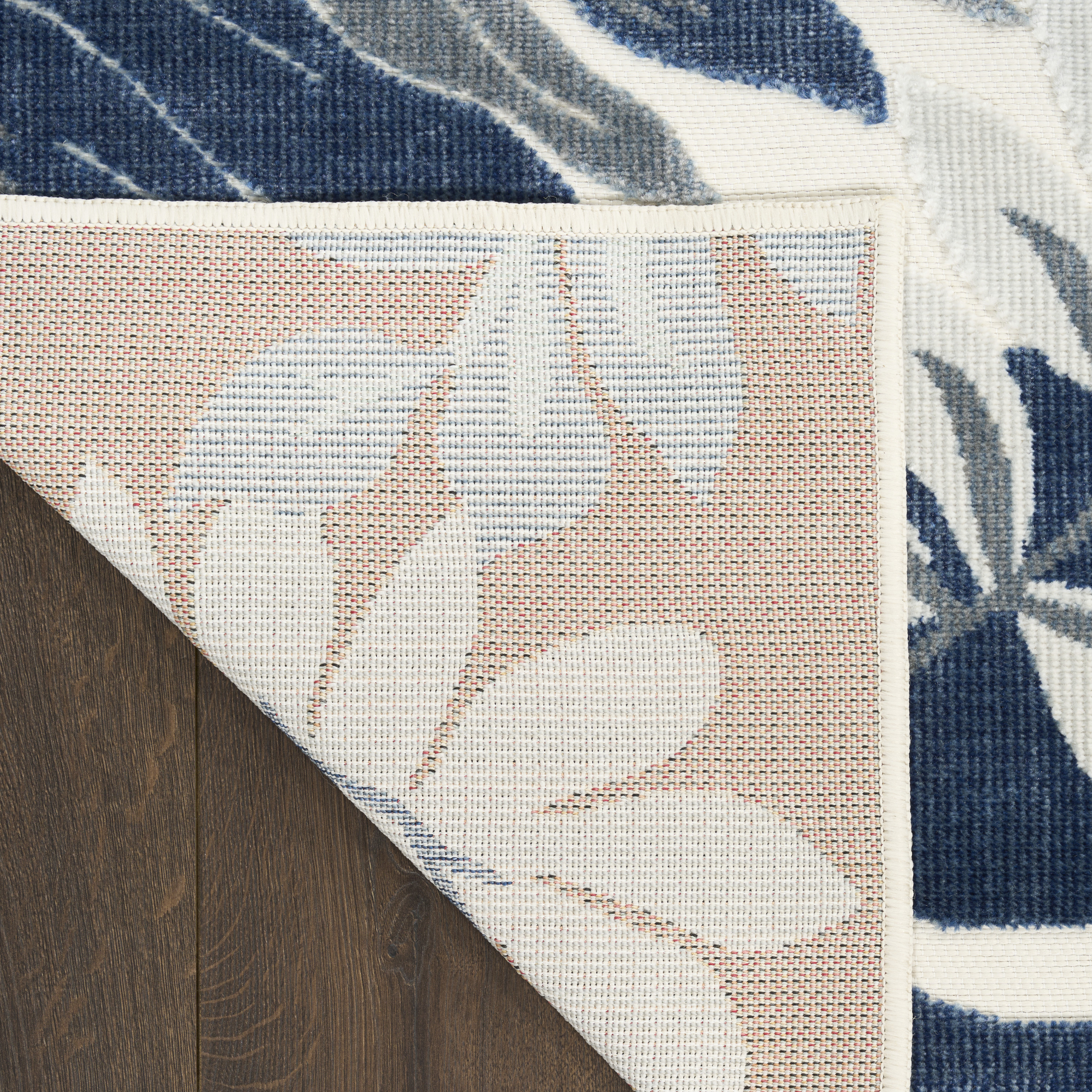 Nourison Suncoast 5'3" x 7'3" Blue Tropical Rug