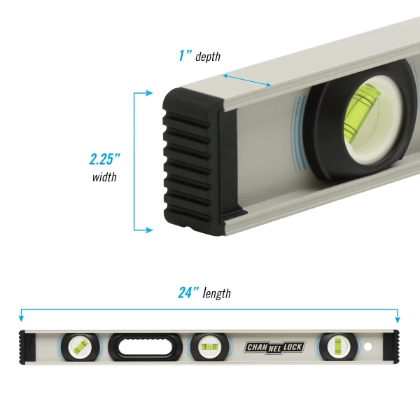 5100-0024 24-inch Professional-Grade Aluminum I-Beam Level