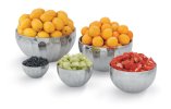 1 ⅘-quart square fluted double-wall stainless steel serving bowl